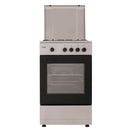 Aragaz pe gaz Samus SM450BSS 4 arzatoare latime 50 cm dispozitiv siguranta plita si cuptor