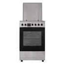 Aragaz electric / gaz Samus SM563AENS INOX 4 arzatoare pe gaz cuptor electric 7 functii grill ventilator timer digital latime 50 cm