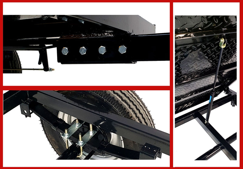 ProGARDEN Campo RM500C remorca 500kg motocultor, 1 osie, prindere bolt