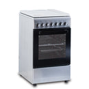 RESIGILAT: Aragaz electric/ gaz Samus SM562AENS1 INOX 4 arzatoare pe gaz cuptor electric 43 litri 6 functii grill ventilator timer aprindere electrica dispozitv siguranta arzatoare latime 49.8 cm
