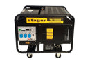 Generator curent Stager YGE12000E open frame putere 10.0kW monofazat benzina pornire electrica