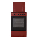 Aragaz pe gaz Samus SM566APGS BURGUNDY-BLACK 4 arzatoare cuptor gaz latime 50 cm capac de metal
