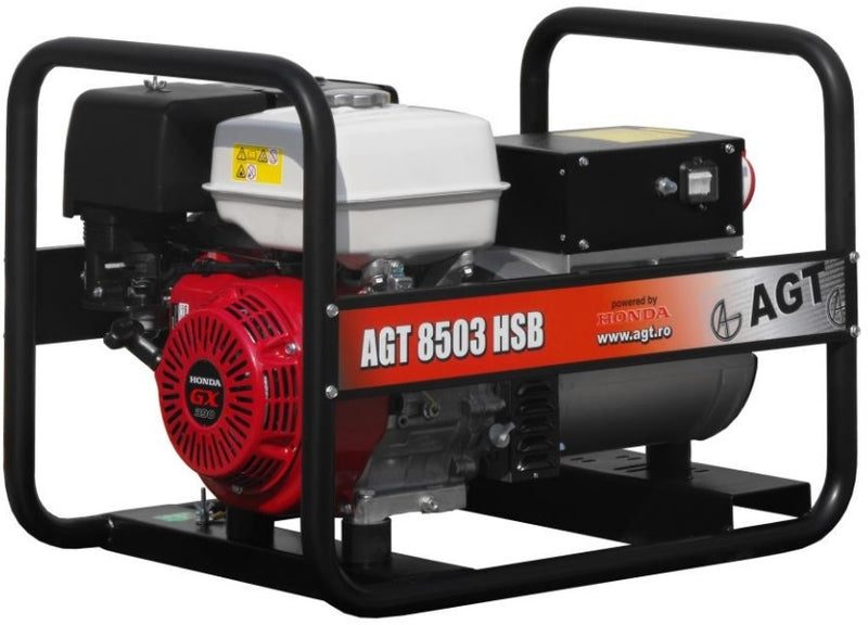 Generator curent AGT 8503 HSB putere 6.4kW 400 V benzina pornire manuala AVR