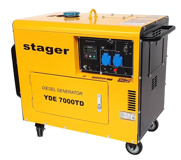 Generator curent Stager YDE7000TD putere 5 kW 230V insonorizat diesel pornire electrica