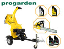 Pachet ProGARDEN TB120 tocator resturi vegetale, 12CP, benzina, 120mm + MF3545P Motoferastrau 450mm, 3.4CP, benzina 2T, 55cmc + 4L ulei