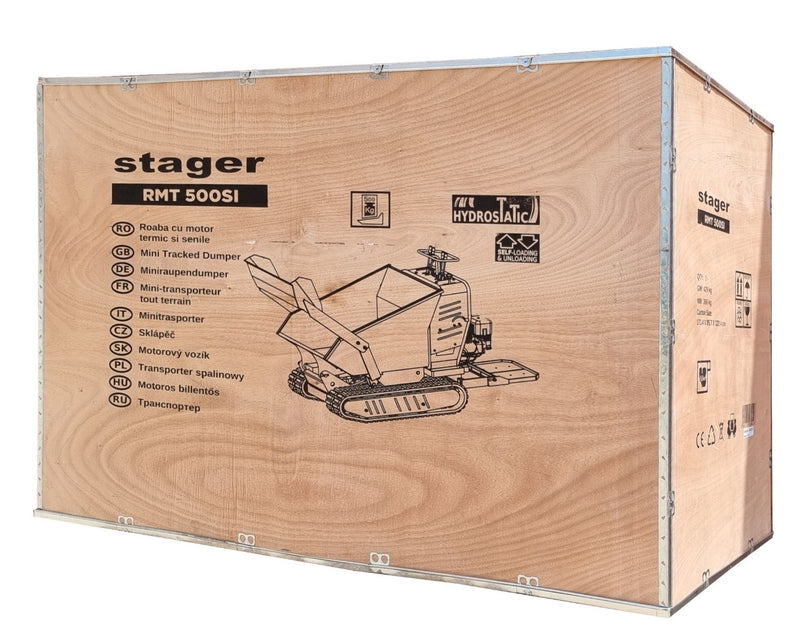 Stager RMT500SI roaba cu motor termic cu incarcator frontal 9CP, 500kg, senile