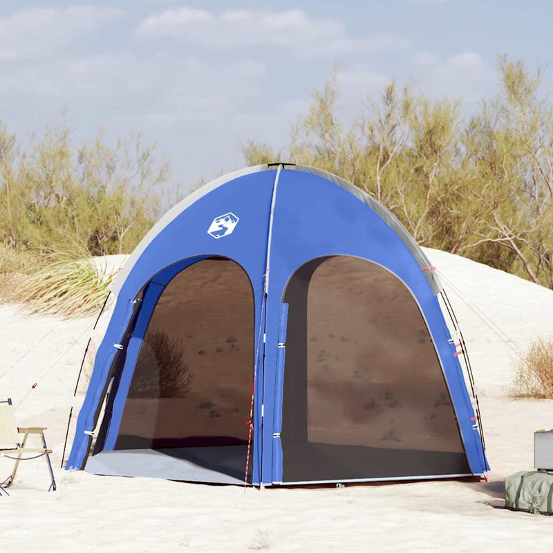 vidaXL Cort de piscină cu acoperiș Albastru Azur 366 x 305 x 231 cm