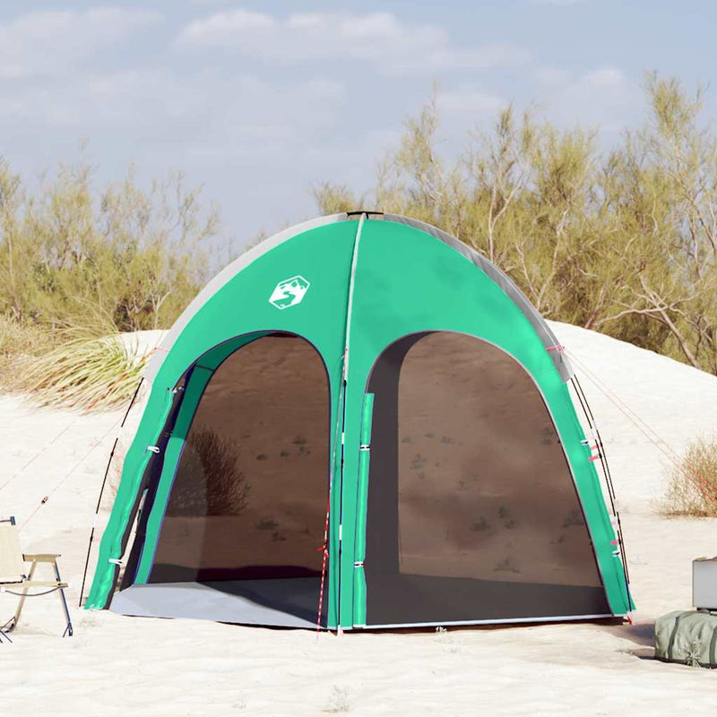 vidaXL Cort de piscină cu acoperiș Verde Mării 366 x 305 x 231 cm