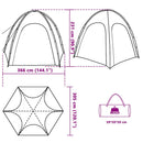vidaXL Cort de piscină cu acoperiș Gri 366 x 305 x 231 cm