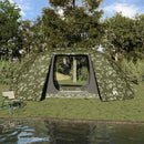 vidaXL Cort de pescuit cu acoperiș Camuflaj 514 x 465 x 187 cm