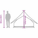vidaXL Cort de Familie cu acoperiș Albastru și Gri 256 x 256 x 185 cm