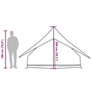 vidaXL Cort de Familie cu acoperiș Albastru și Gri 315 x 286 x 200 cm