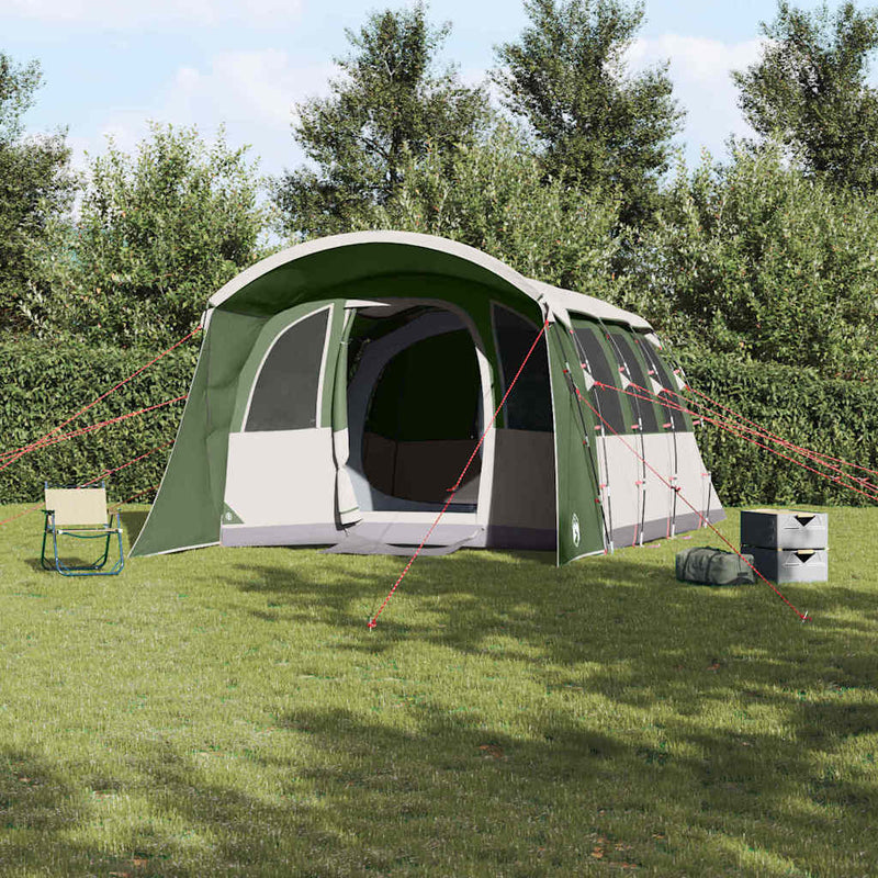 vidaXL Cort de Familie cu acoperiș Verde și alb 576 x 325 x 213 cm