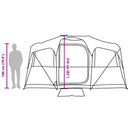 vidaXL Cort de Familie cu acoperiș Albastru și Gri 435 x 255 x 216 cm