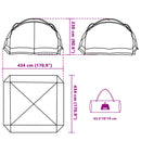 vidaXL Cort cu plasă de țânțari Albastru Azur 434 x 434 x 230 cm