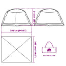 vidaXL Cort cu plasă de țânțari cu acoperiș Gri 434 x 434 x 230 cm