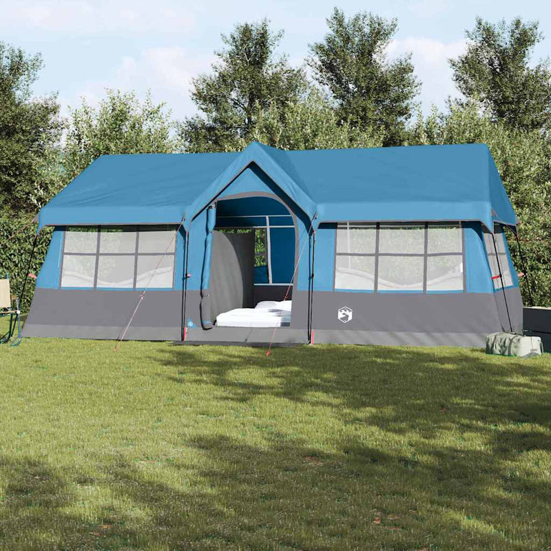 vidaXL Cort de Familie cu acoperiș Albastru și Gri 622 x 295 x 238 cm