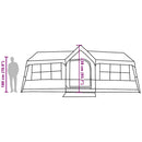 vidaXL Cort de Familie cu acoperiș Albastru și Gri 622 x 295 x 238 cm