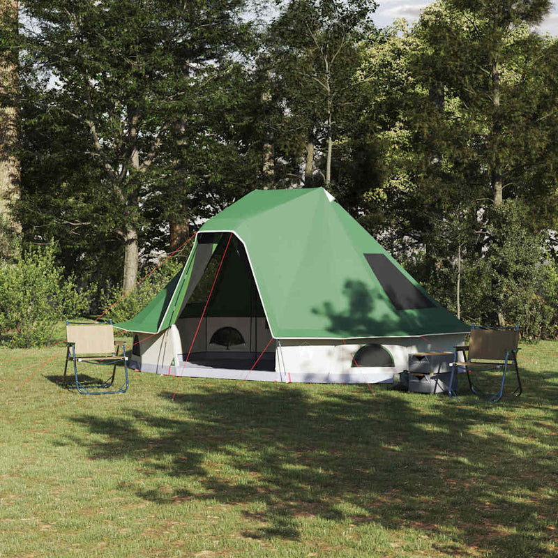 vidaXL Cort Tipi cu acoperiș Verde 466 x 310 x 240 cm tafta