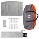 vidaXL Cort Tipi Gri și Portocalie 466 x 310 x 240 cm tafta