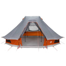 vidaXL Cort Tipi Gri și Portocalie 466 x 310 x 240 cm tafta
