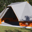vidaXL Cort Tipi Gri și Portocalie 680 x 430 x 270 cm tafta