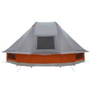 vidaXL Cort Tipi Gri și Portocalie 680 x 430 x 270 cm tafta