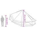 vidaXL Cort Tipi Gri și Portocalie 680 x 430 x 270 cm tafta