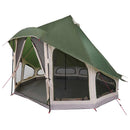 vidaXL Cort Tipi cu acoperiș Verde 404 x 370 x 270 cm tafta