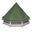 vidaXL Cort Tipi cu acoperiș Verde 404 x 370 x 270 cm tafta