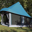 vidaXL Cort Tipi cu acoperiș albastru 404 x 370 x 270 cm tafta