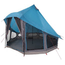 vidaXL Cort Tipi cu acoperiș albastru 404 x 370 x 270 cm tafta