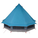vidaXL Cort Tipi cu acoperiș albastru 404 x 370 x 270 cm tafta