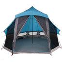 vidaXL Cort Tipi cu acoperiș albastru 404 x 370 x 270 cm tafta