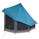 vidaXL Cort Tipi cu acoperiș albastru 404 x 370 x 270 cm tafta