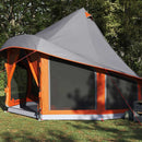 vidaXL Cort Tipi Gri și Portocalie 404 x 370 x 270 cm tafta
