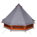 vidaXL Cort Tipi Gri și Portocalie 404 x 370 x 270 cm tafta
