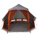 vidaXL Cort Tipi Gri și Portocalie 404 x 370 x 270 cm tafta