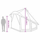vidaXL Cort Tipi Gri și Portocalie 404 x 370 x 270 cm tafta