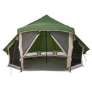 vidaXL Cort Tipi cu acoperiș Verde 508 x 470 x 300 cm tafta