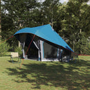 vidaXL Cort Tipi cu acoperiș albastru 508 x 470 x 300 cm tafta