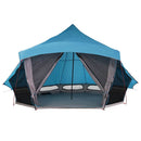 vidaXL Cort Tipi cu acoperiș albastru 508 x 470 x 300 cm tafta