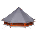 vidaXL Cort Tipi Gri și Portocalie 508 x 470 x 300 cm tafta