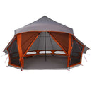 vidaXL Cort Tipi Gri și Portocalie 508 x 470 x 300 cm tafta