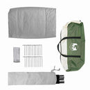 vidaXL Cort Tipi cu acoperiș Verde 358 x 296 x 258 cm tafta