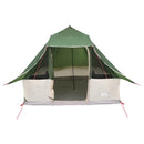 vidaXL Cort Tipi cu acoperiș Verde 358 x 296 x 258 cm tafta