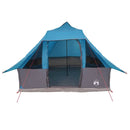 vidaXL Cort Tipi cu acoperiș albastru 358 x 296 x 258 cm tafta