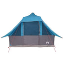 vidaXL Cort Tipi cu acoperiș albastru 358 x 296 x 258 cm tafta
