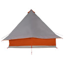 vidaXL Cort Tipi Gri și Portocalie 358 x 296 x 258 cm tafta