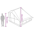 vidaXL Cort Tipi Gri și Portocalie 358 x 296 x 258 cm tafta
